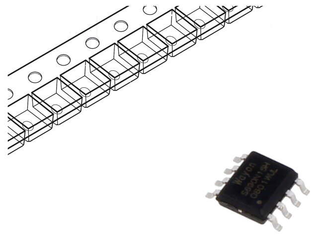 Transistor: N-MOSFET; unipolair; SOP8 Transistor: N-MOSFET; unipolair; SOP8